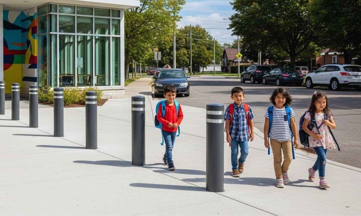 Fixed Bollards for Schools and Kindergarten inToronto
