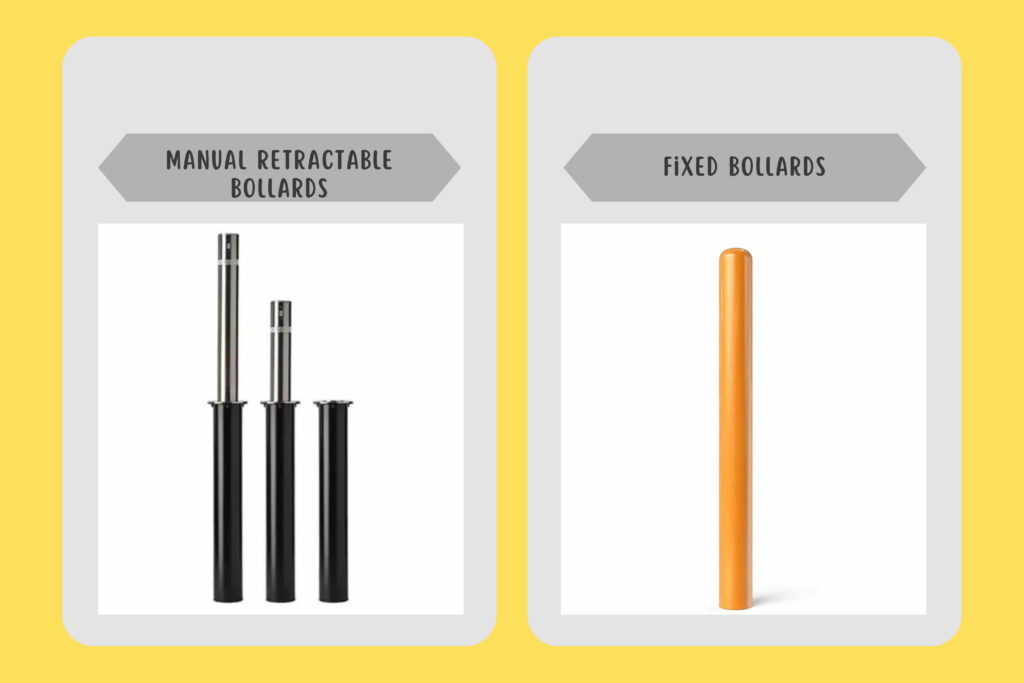 Top Choice for Parking Security: Fixed & Manual Retractable Bollards