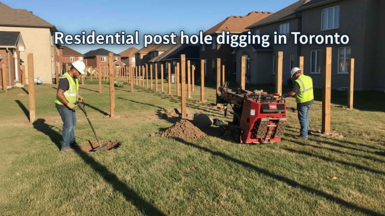 Residential post hole digging in Toronto
